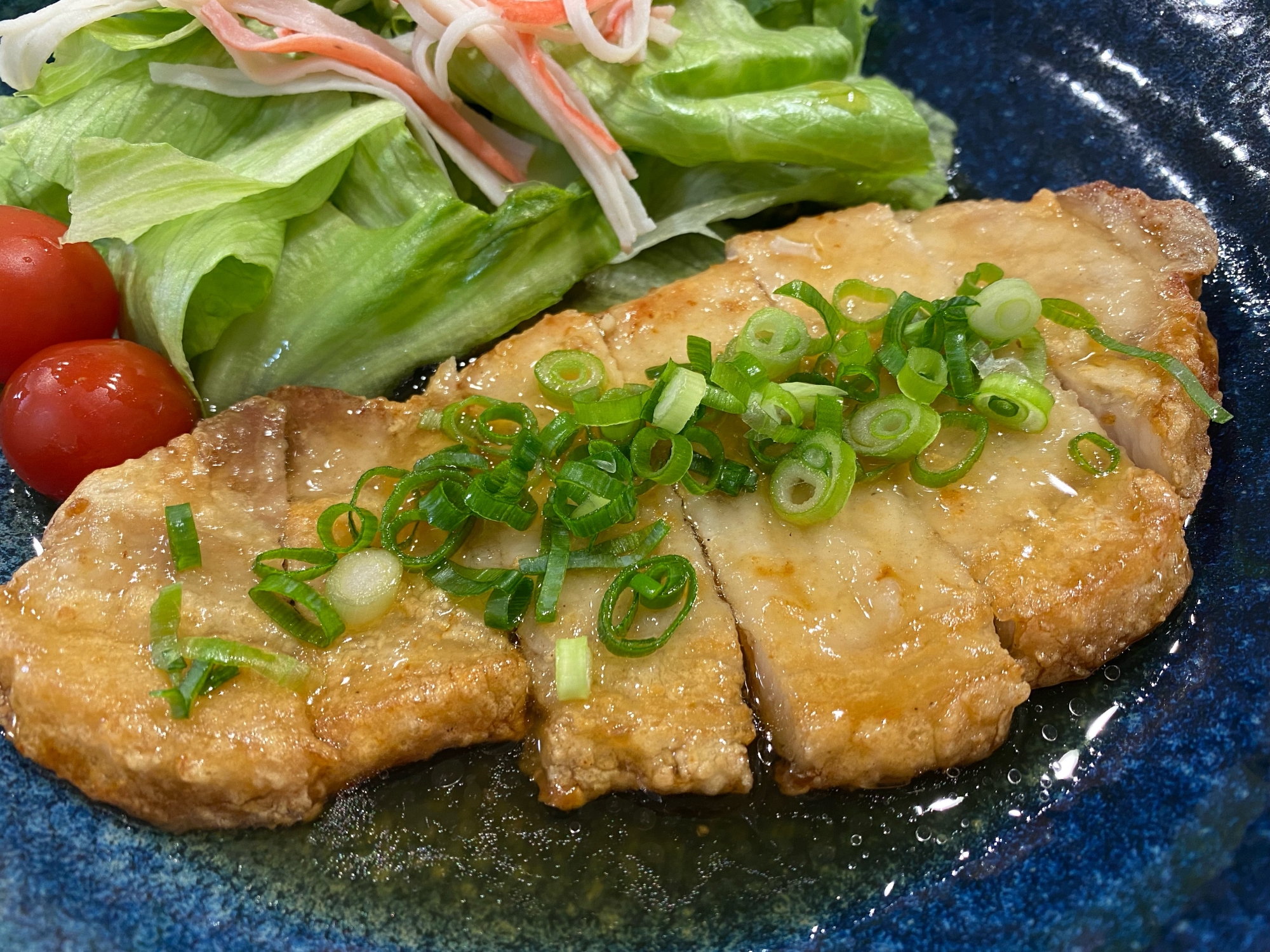 とんかつロース肉の甘酢あんかけ♡