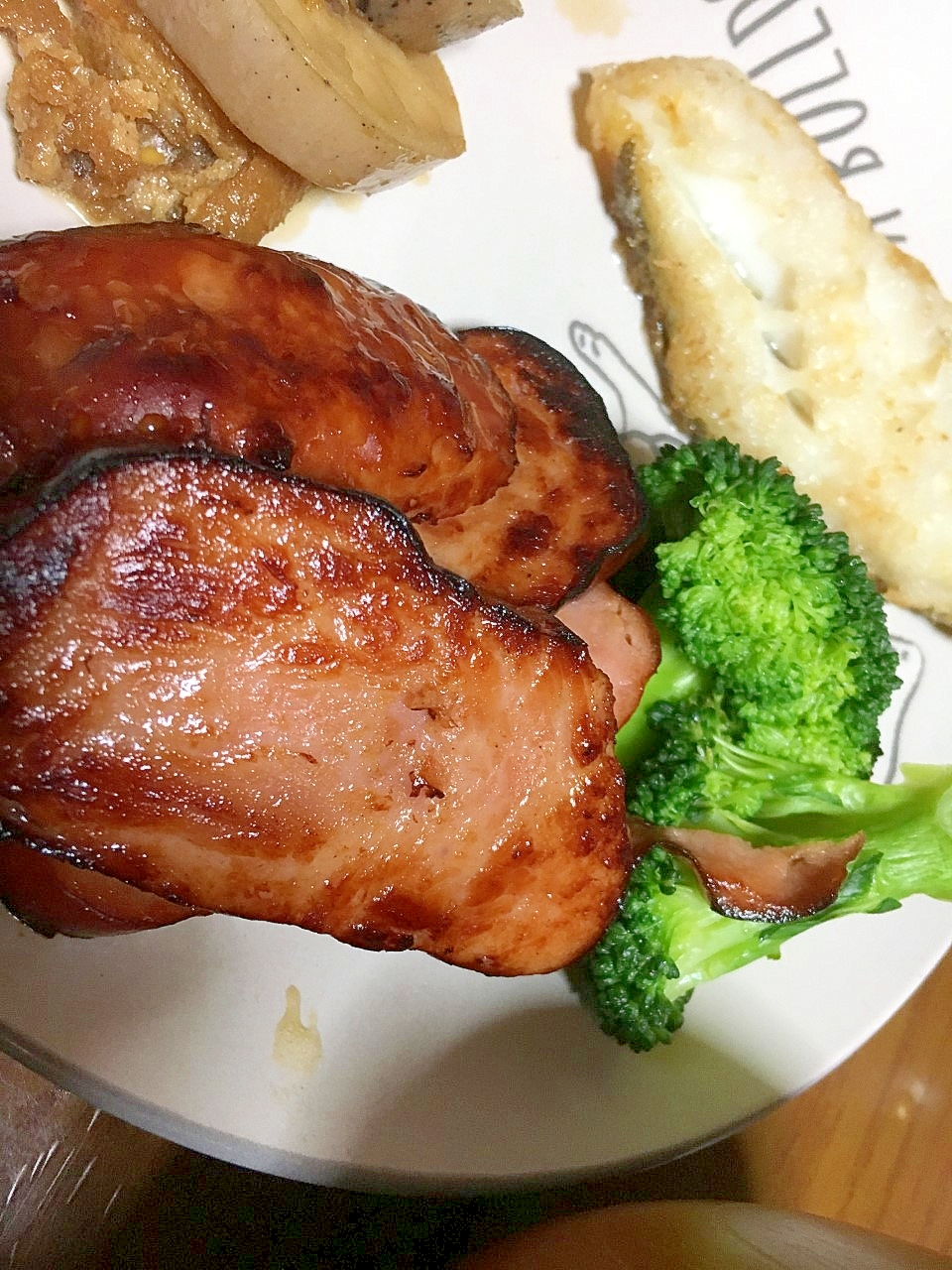 焼き豚とブロッコリーの炒め物