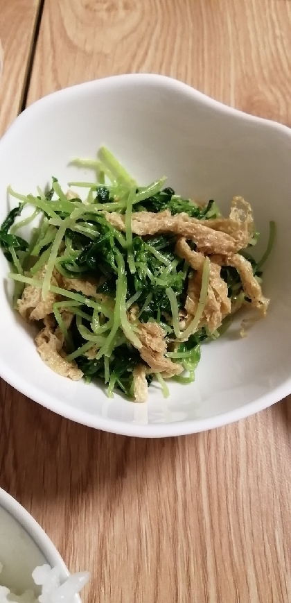 栄養満点＊豆苗＆油揚げのマヨ胡麻和え＊