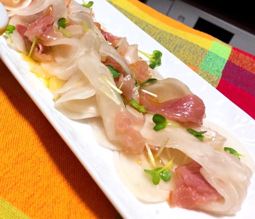 かぶと生ハムのサラダ