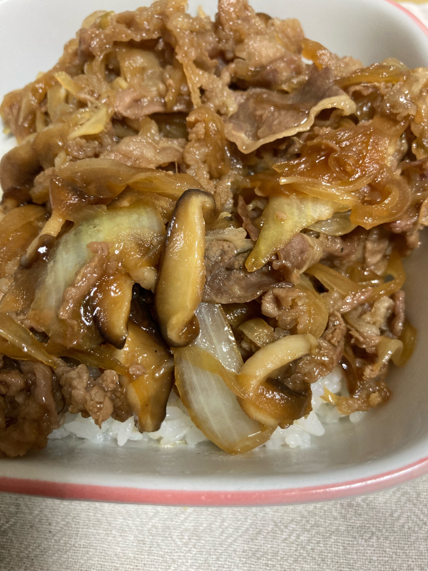 しいたけ牛丼