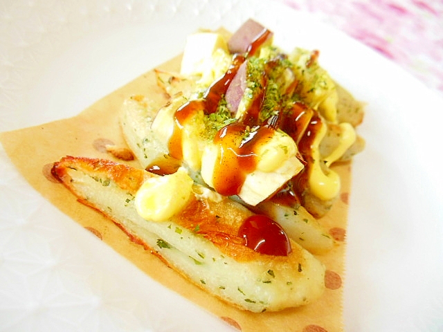 ❤紫蘇笹蒲鉾＆薩摩芋のお好み風トースター焼き❤
