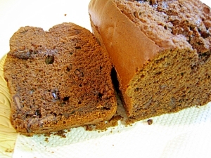 チョコチップ風板チョコのパウンドケーキ