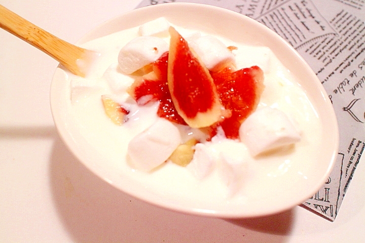 超簡単デザート 贅沢感アップ マシュマロヨーグルト レシピ 作り方 By Seika A 楽天レシピ