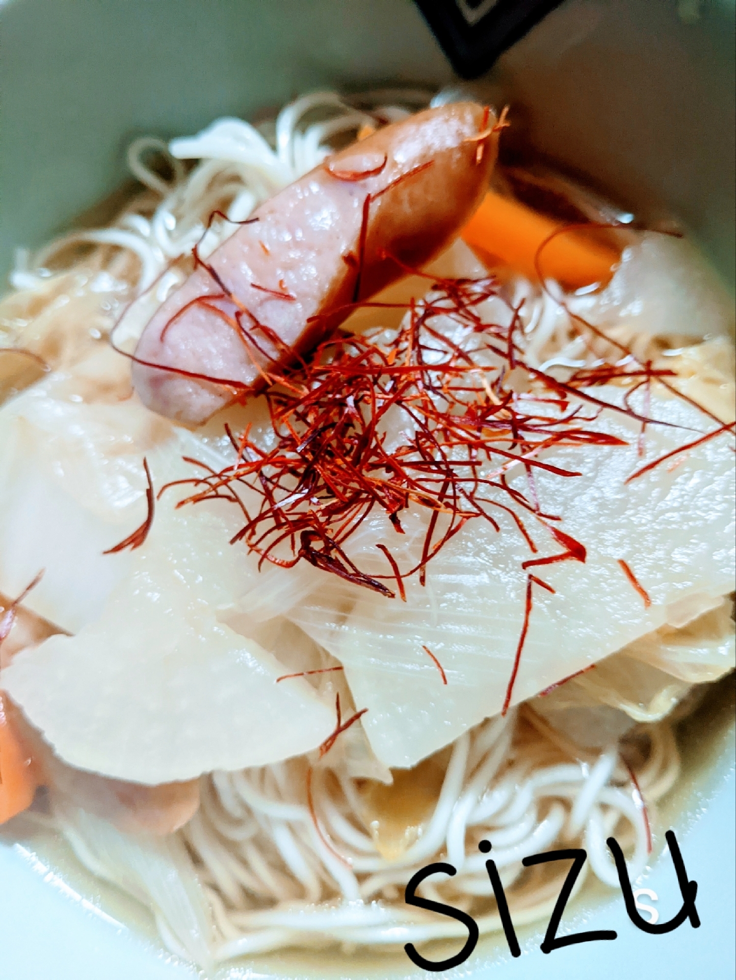 野菜たっぷりな温麺