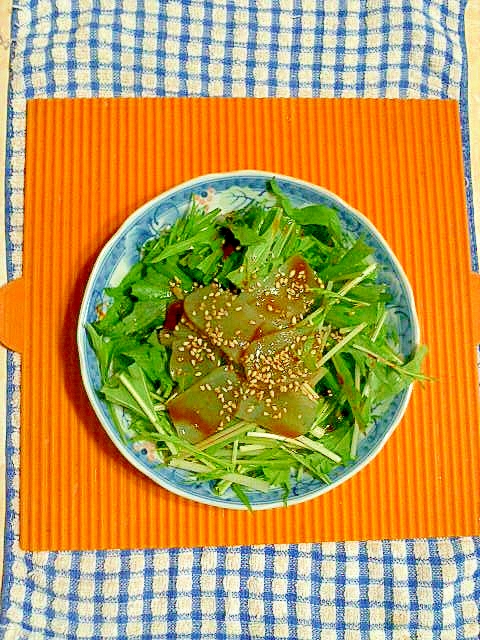 刺身蒟蒻サラダのピリ辛ポン酢♪