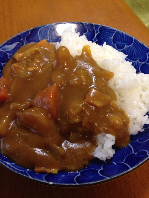 サツマイモとベーコン入りカレー