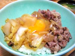 すき焼きの残りde牛丼