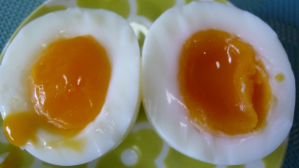 こざかなアーモンドさん、おはようございます。美味しい半熟卵が出来ました。ご馳走様でした(#^.^#)