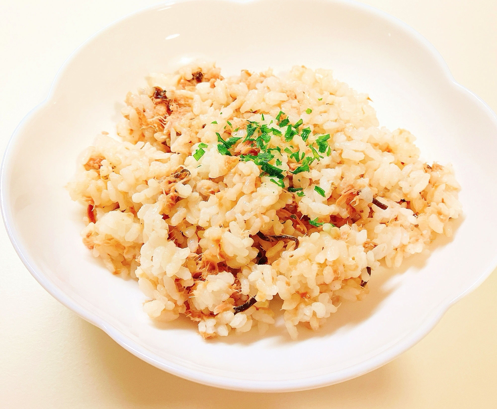 ツナマヨ塩昆布チャーハン
