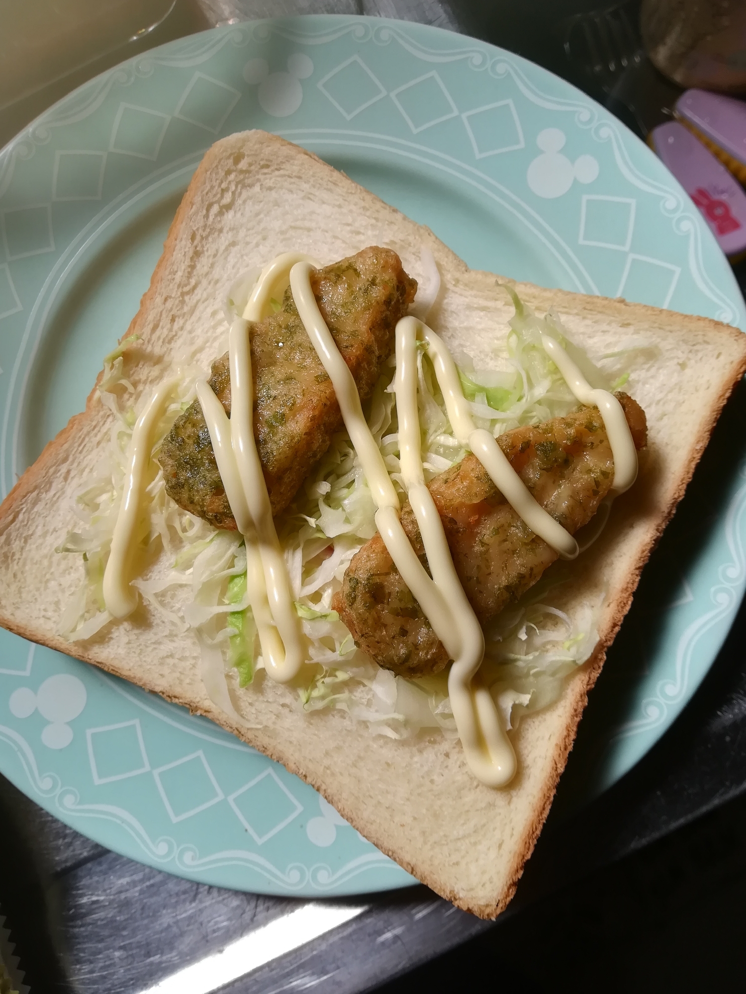 とり天の照り焼きマヨトースト