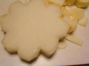 型抜き無し 大きな大根の花 レシピ 作り方 By ブルーボリジ 楽天レシピ