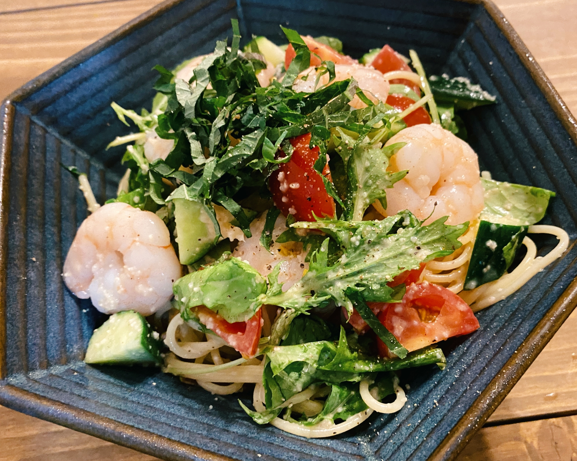 ❀✧･ﾟ 明太えびの冷製パスタ ﾟ･✧❀