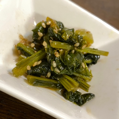 カブの葉のごま油炒め