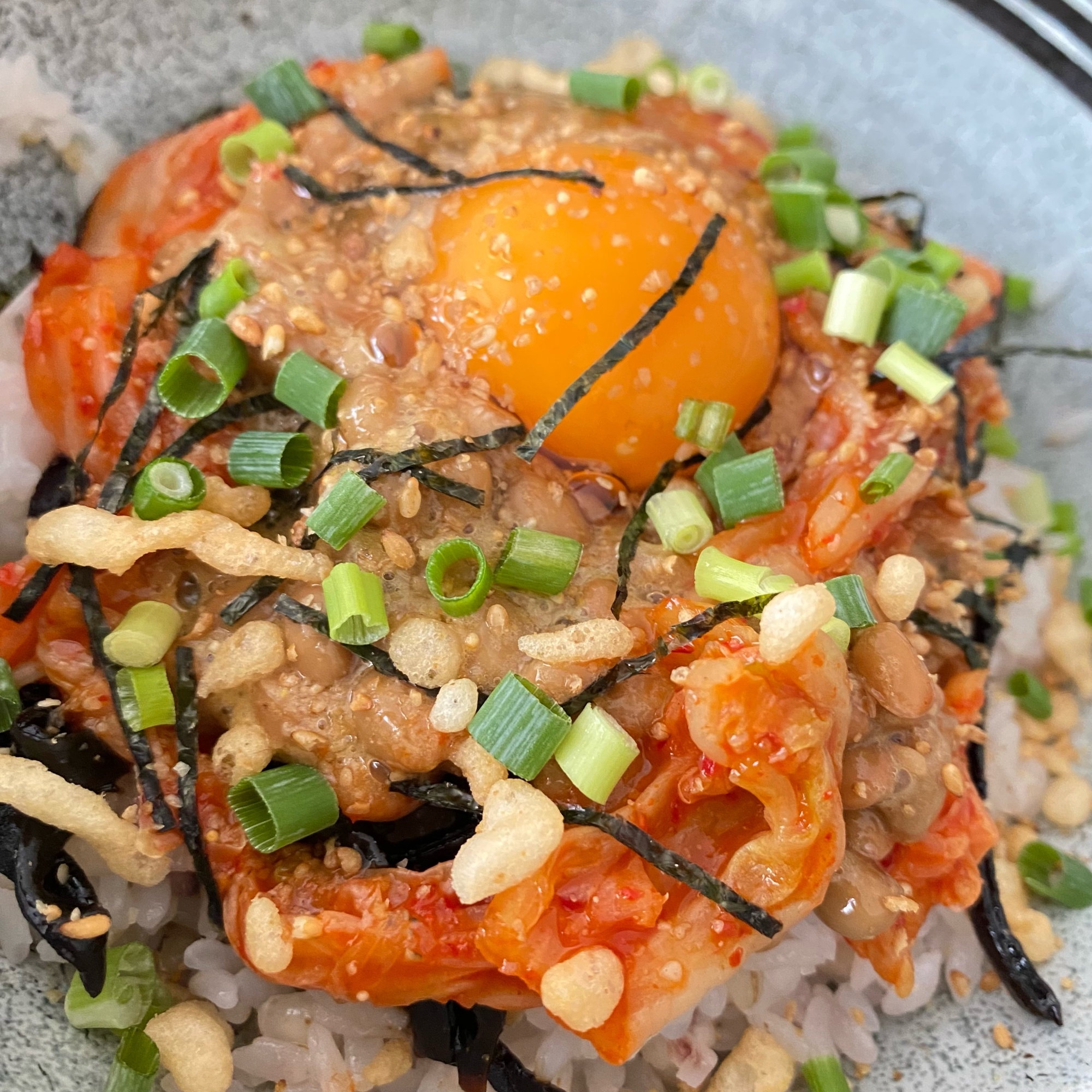 1人ランチ＊簡単ササっと＊絶品＊納豆キムチ丼