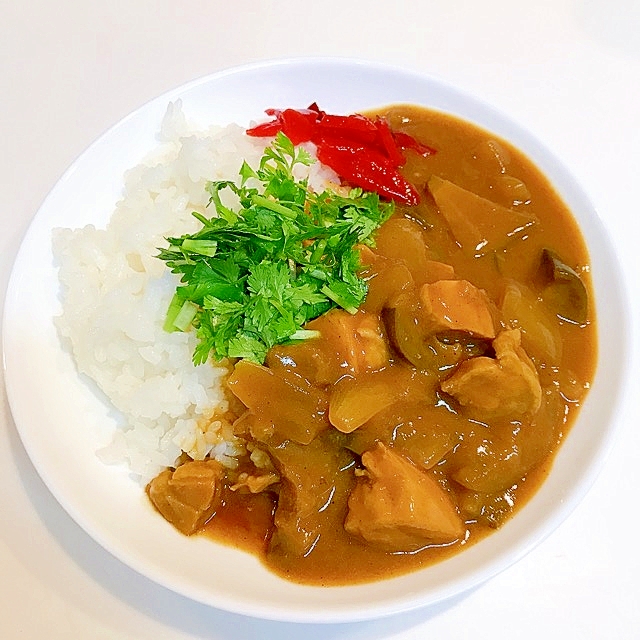 茄子とズッキーニの♪ゴロゴロチキンカレー