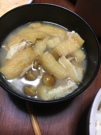 なめこと豆腐と油揚げのお味噌汁♪