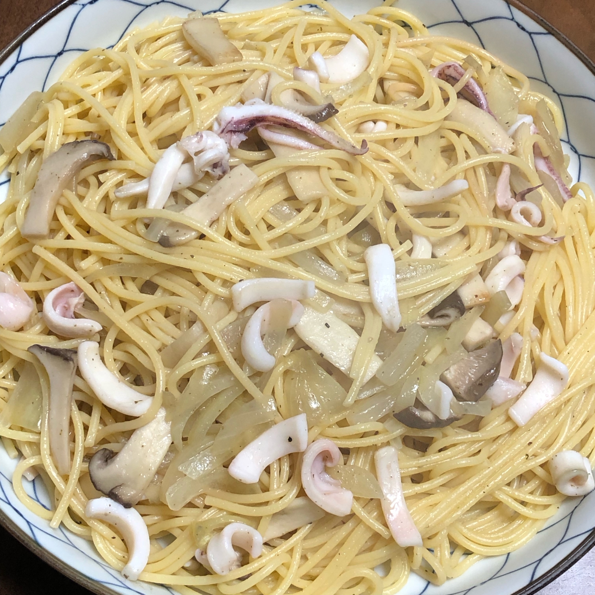 いかとエリンギのパスタ