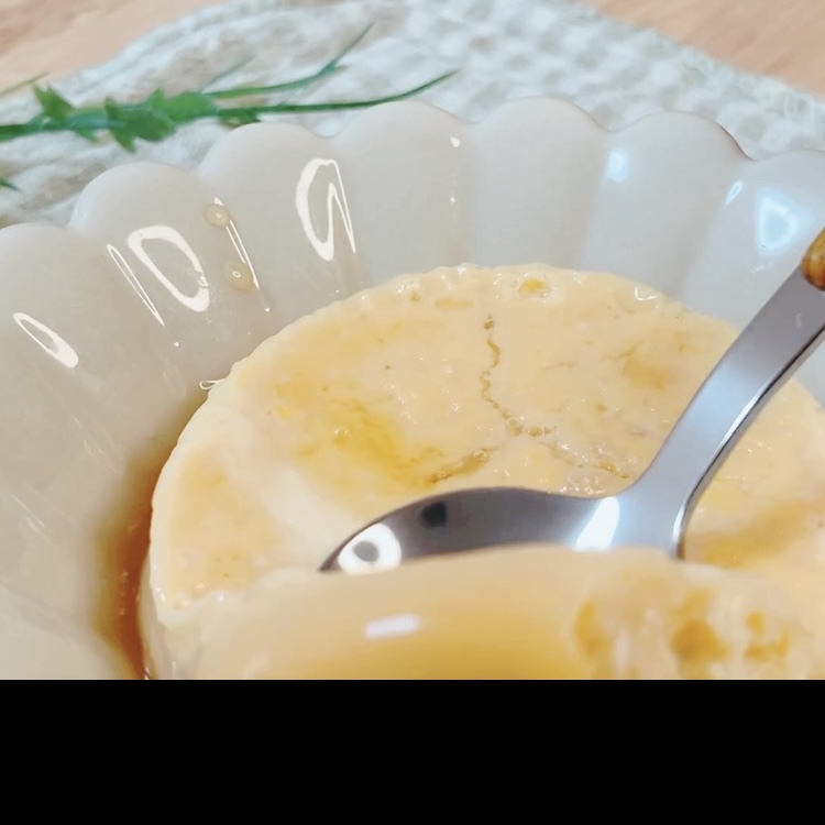 レンジで簡単♩たまごプリン
