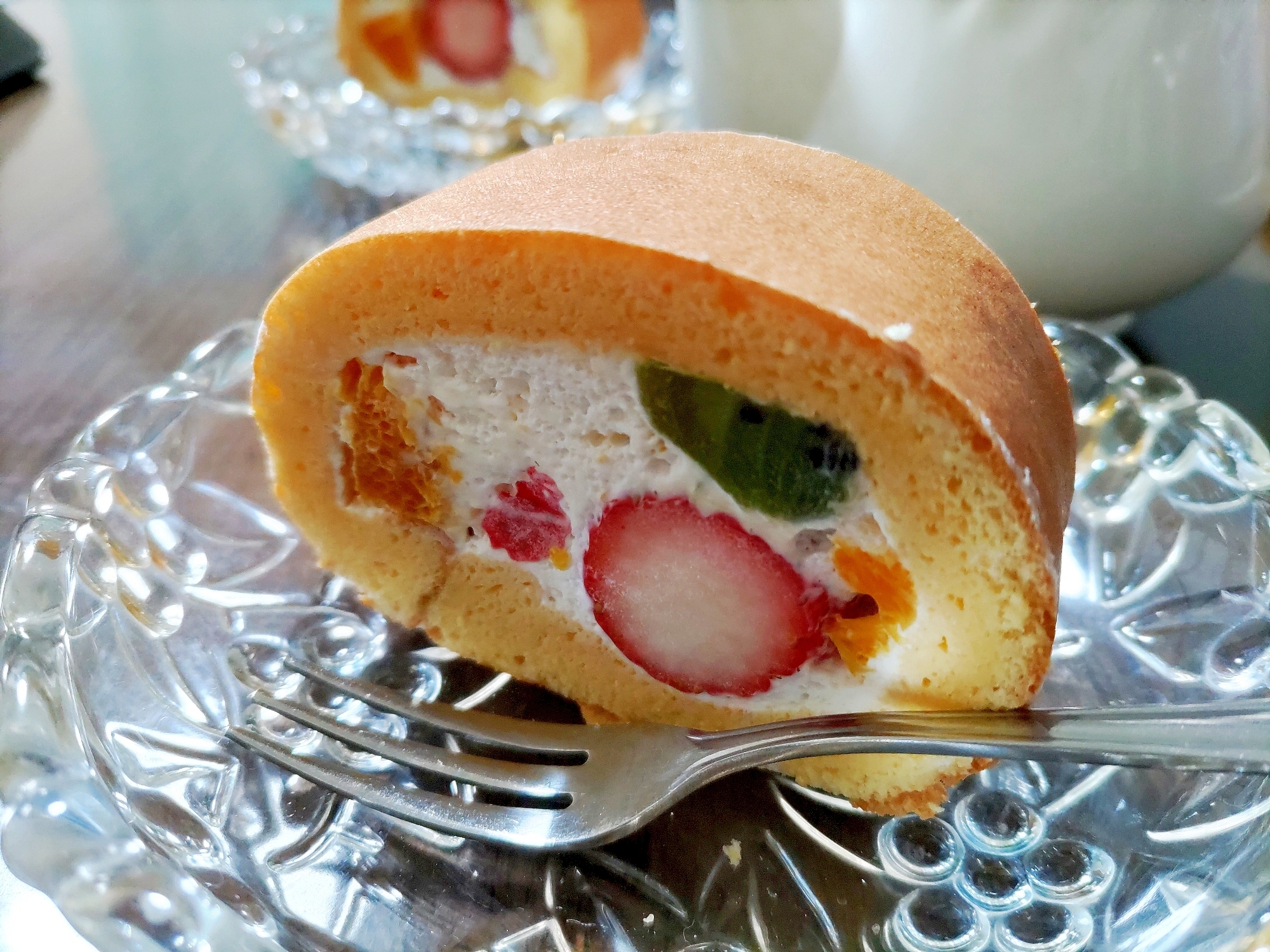 フルーツ沢山☆ロールケーキ