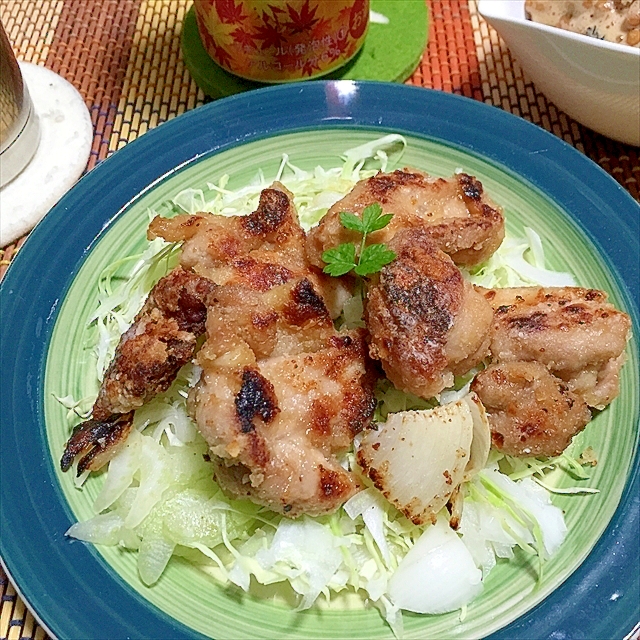 アレで簡単　甘辛醤油味の鶏のから揚げ…風