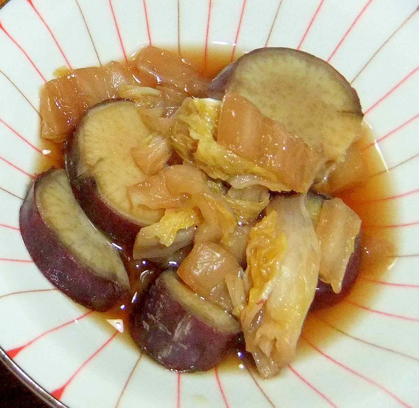 白菜とサツマイモの煮物