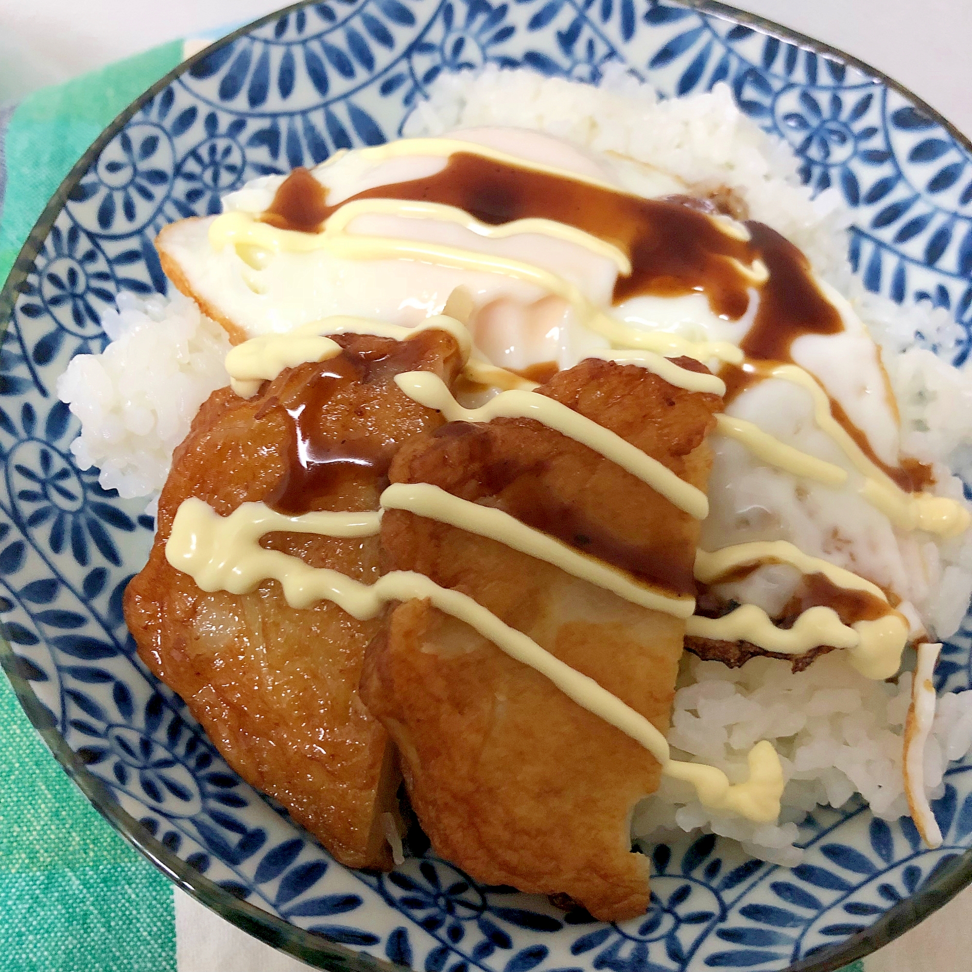 さつま揚げと目玉焼きのご飯☆