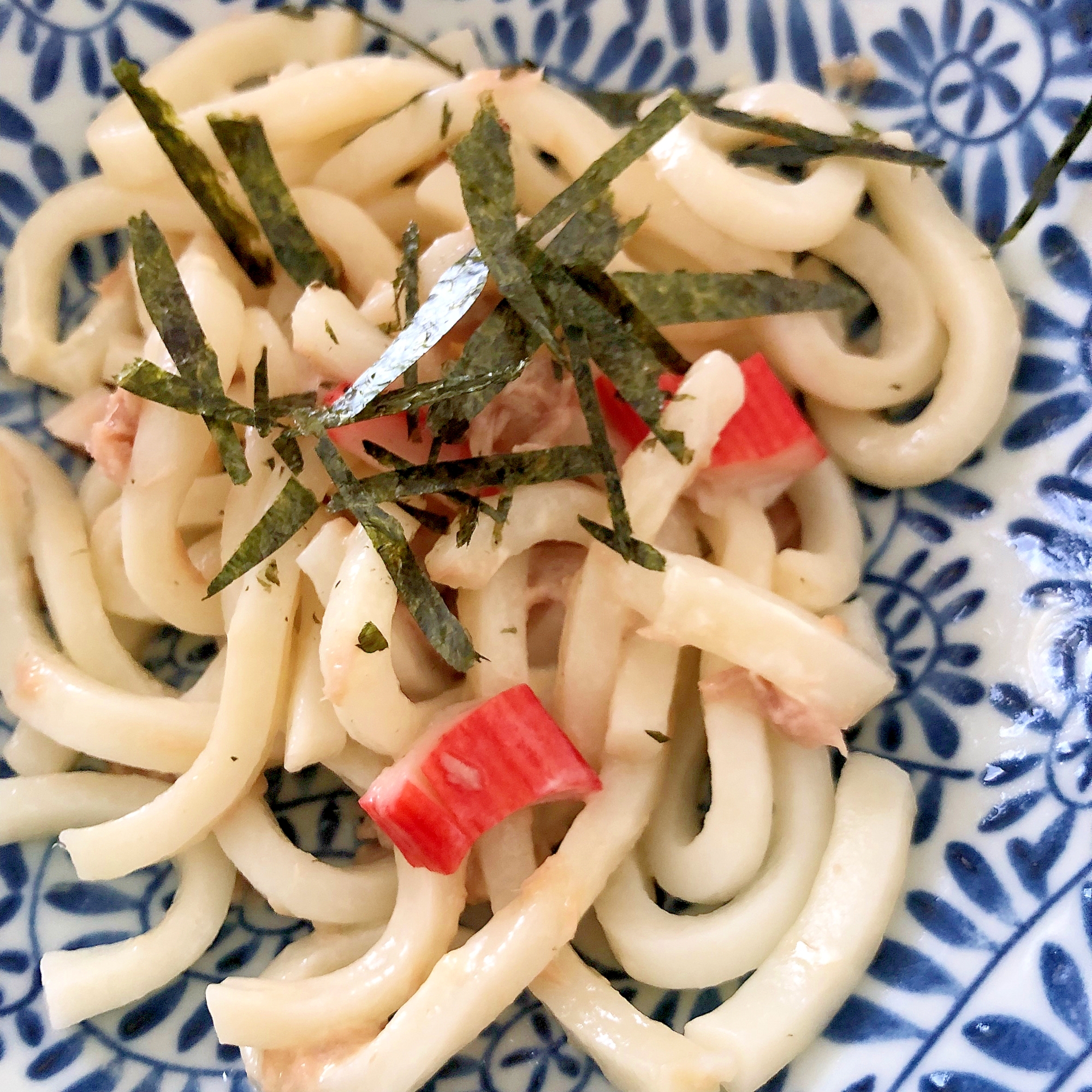 ツナとカニカマのうどん☆