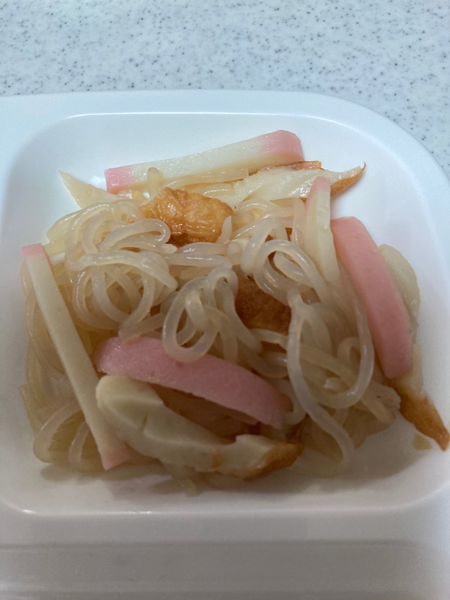 白滝＆蒲鉾＆ちくわの麺つゆ炒め