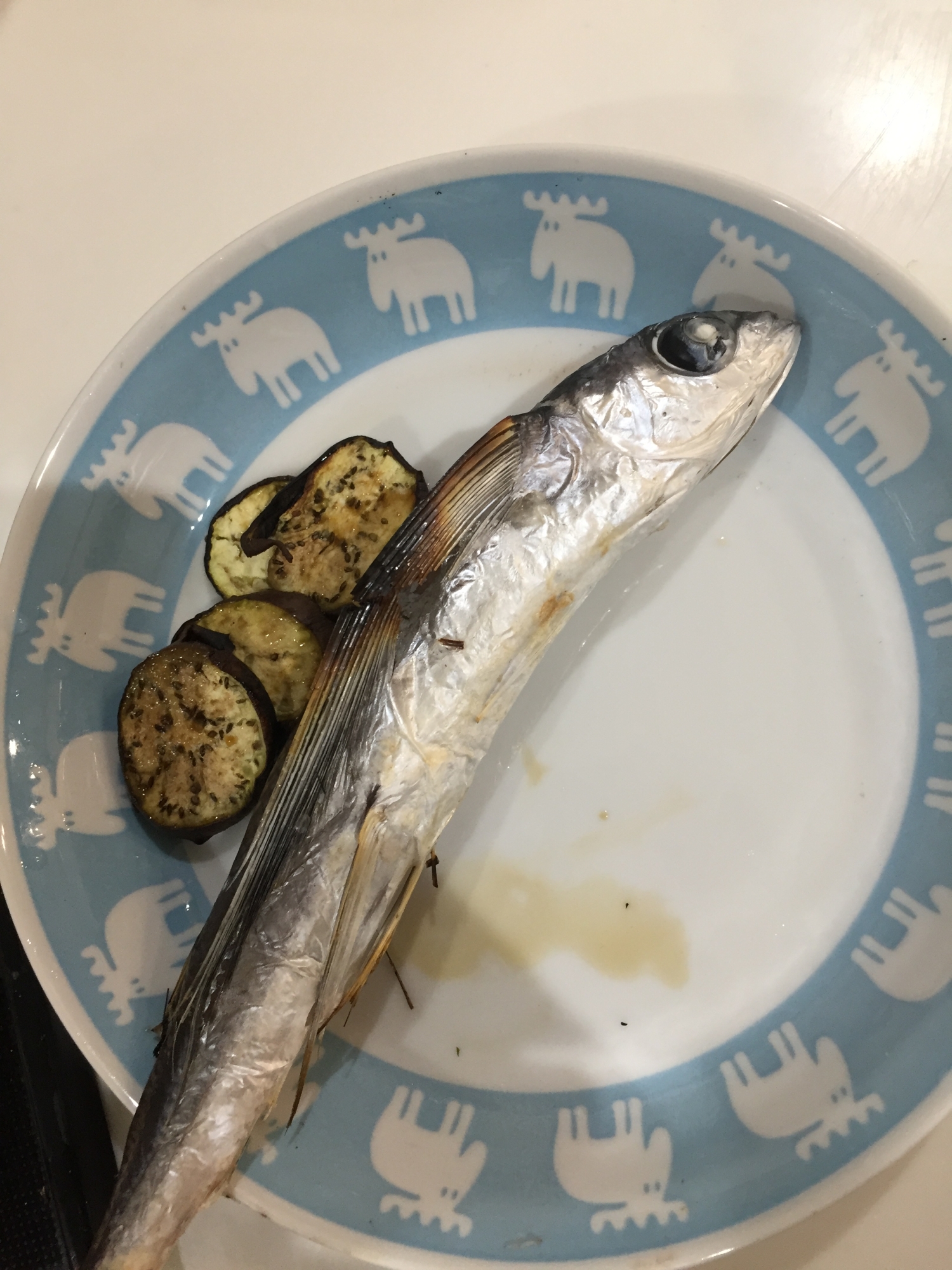 塩焼きとびうおとグリル野菜サラダ！