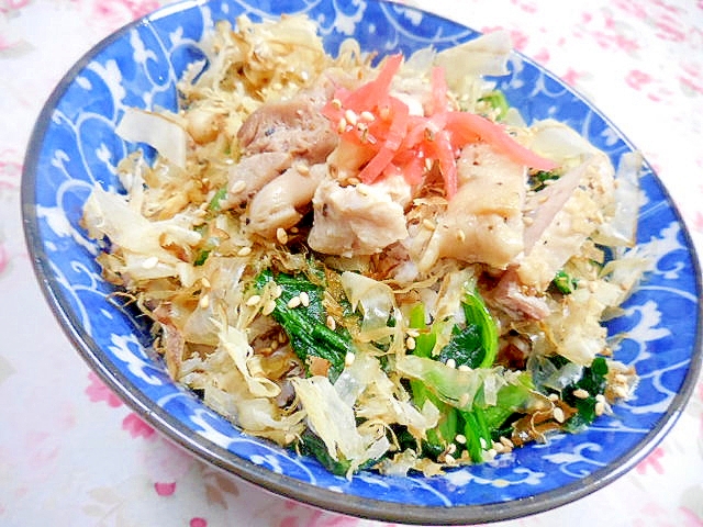 雑穀米de❤ほうれん草と鶏肉の丼❤