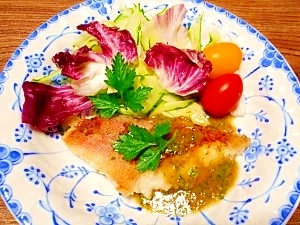 赤魚☆味噌バターパセリソース