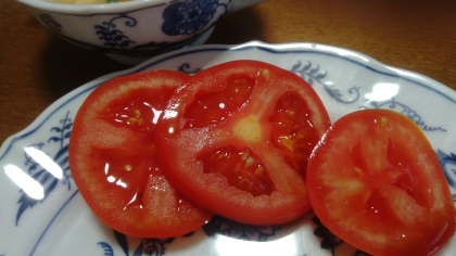 冷やしトマトで美味しく頂きました(^_^)ﾉシンプル良いですね～。ありがとうございますm(__)m