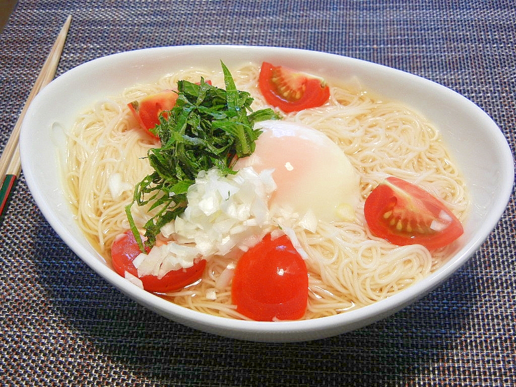 卵かけそうめん レシピ 作り方 By Kon9093 楽天レシピ