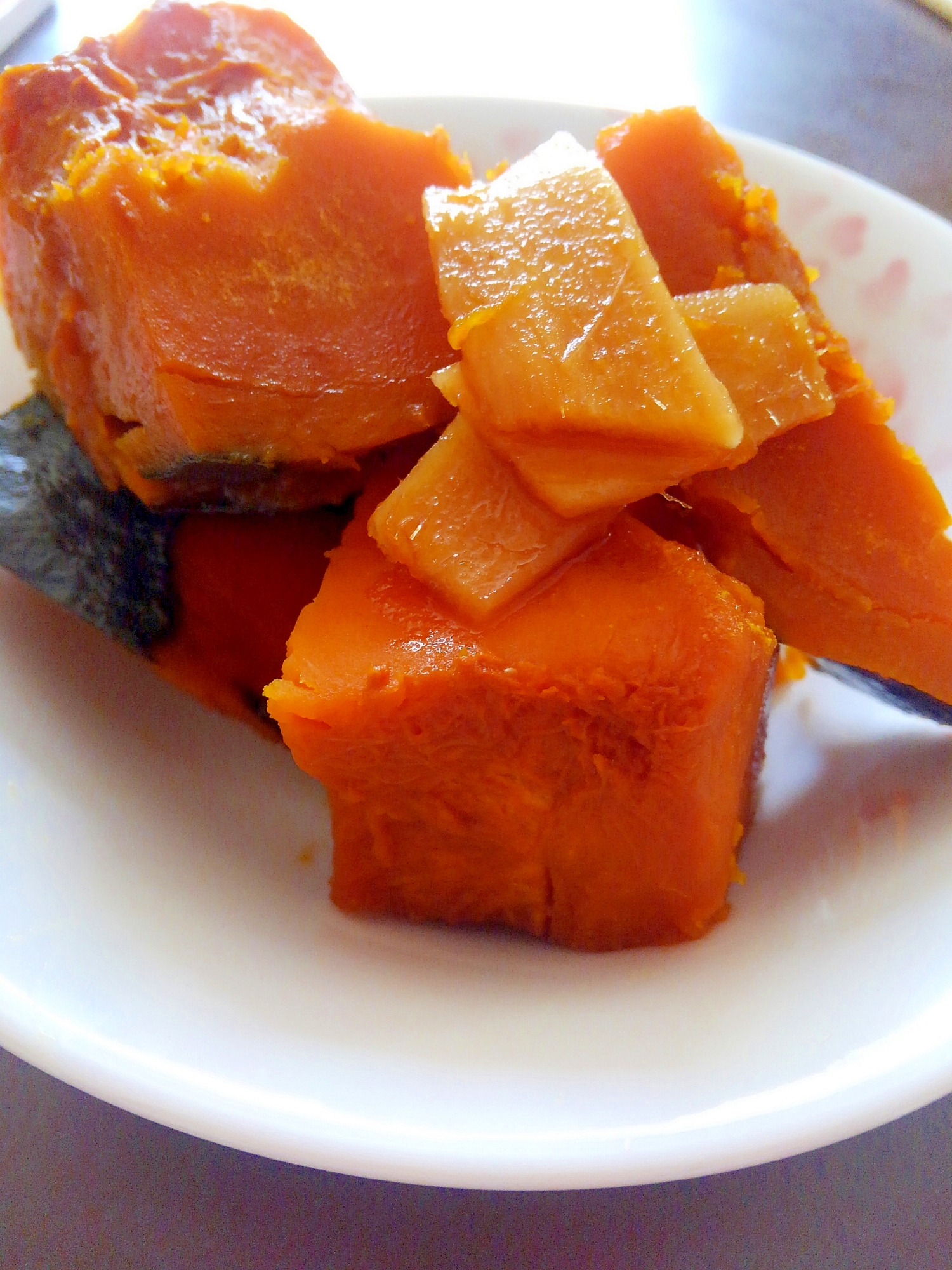 かぼちゃの黒糖生姜煮～味しみしみ