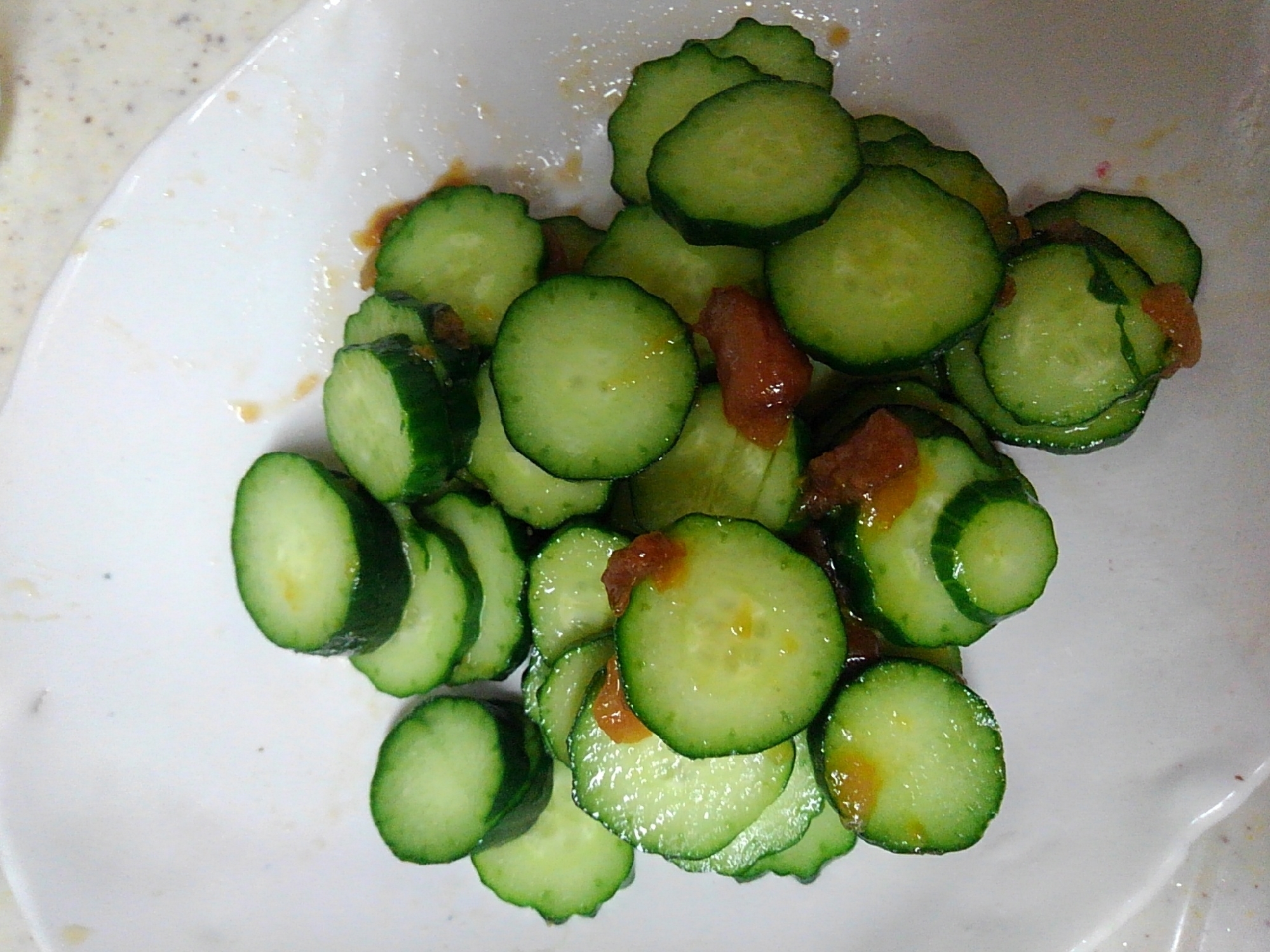 お弁当にも きゅうりの梅干しソースあえ レシピ 作り方 By あいちゃんぺ 楽天レシピ