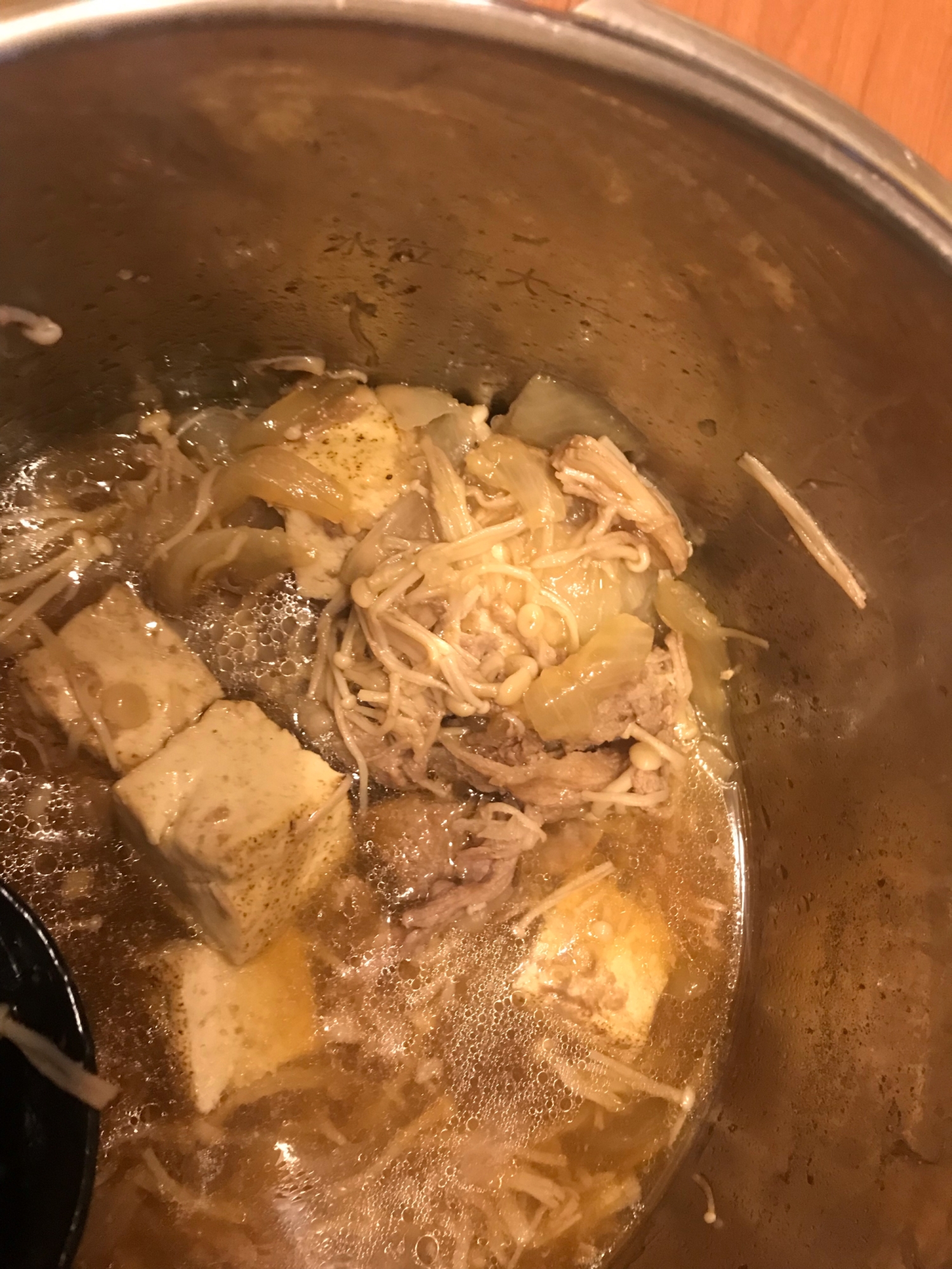 圧力鍋で肉豆腐