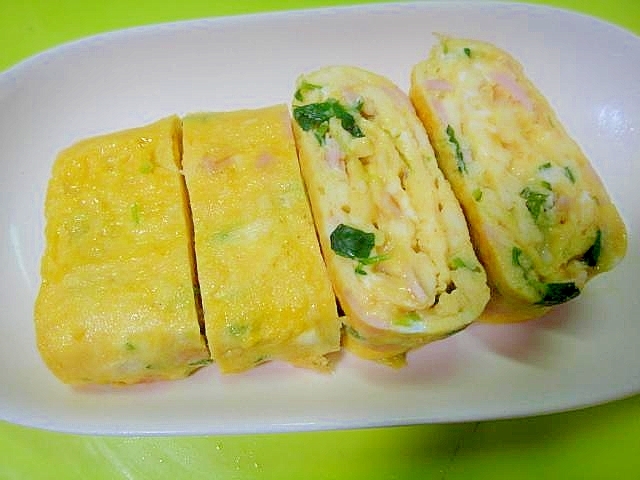 高野豆腐とハム豆苗の卵焼き