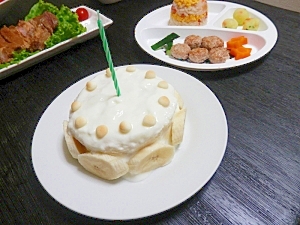 ★簡単★初誕生ヨーグルトケーキ♪