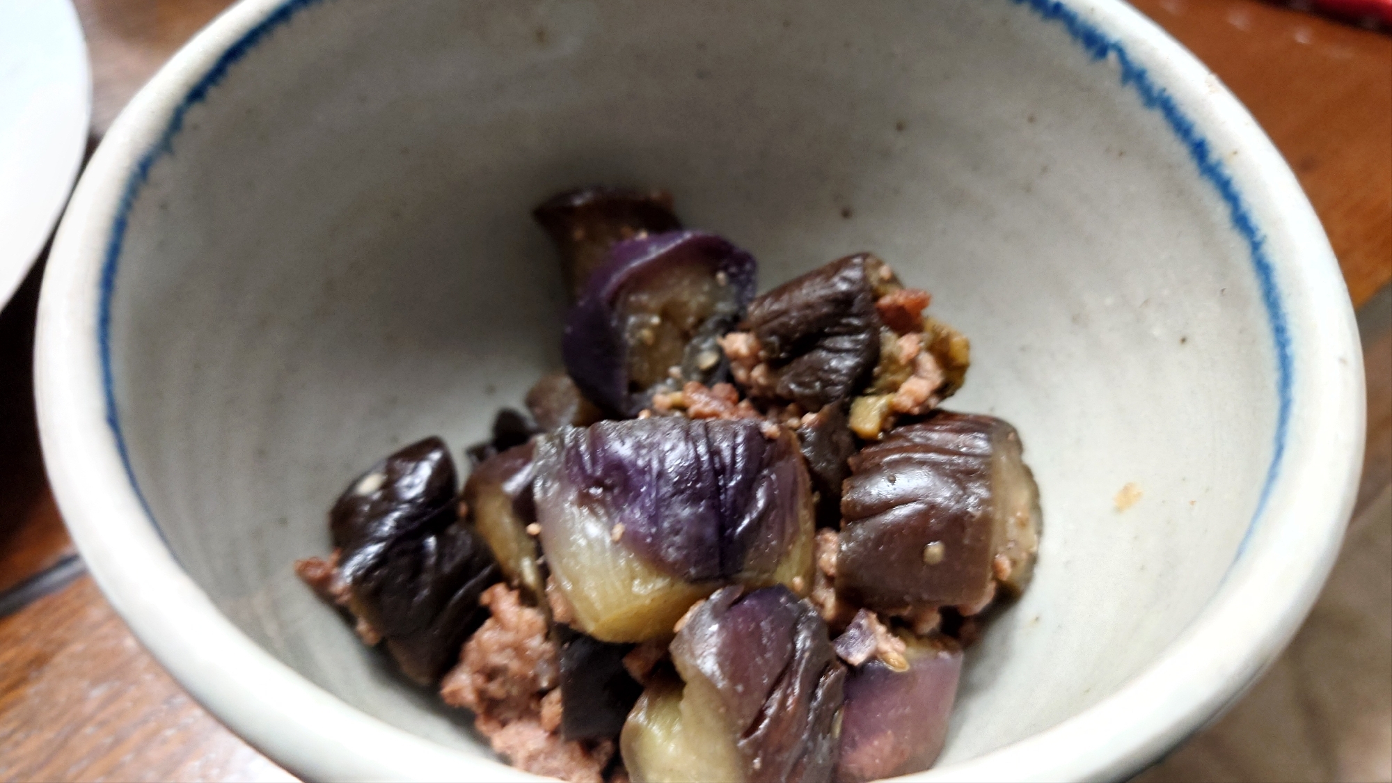 茄子のひき肉炒め煮