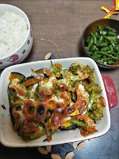 【チーズ焼き】かぼちゃと鶏むね肉のチーズ焼き