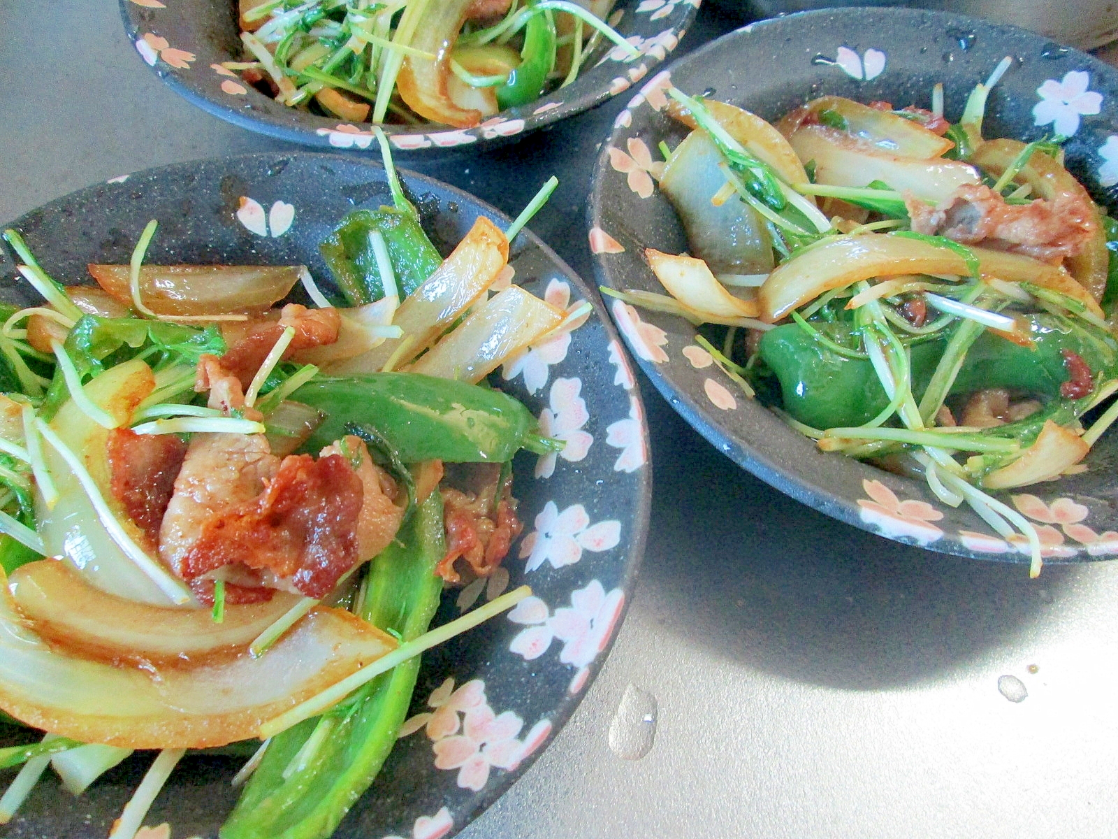 水菜と豚肉の炒めもの