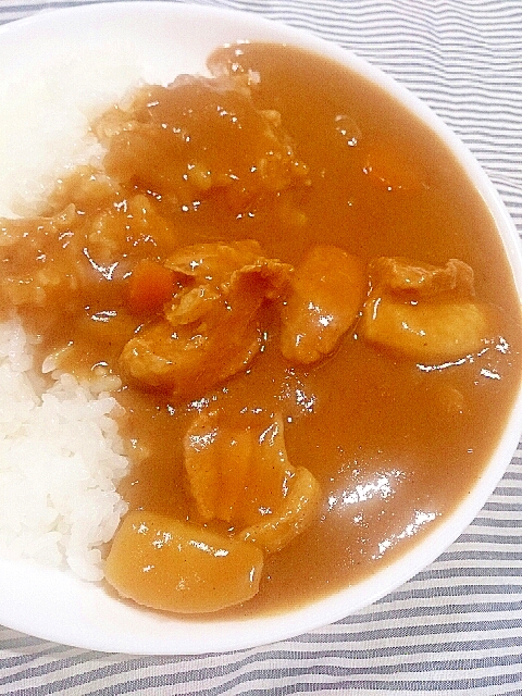 カレー用の角切り豚で圧力鍋カレー