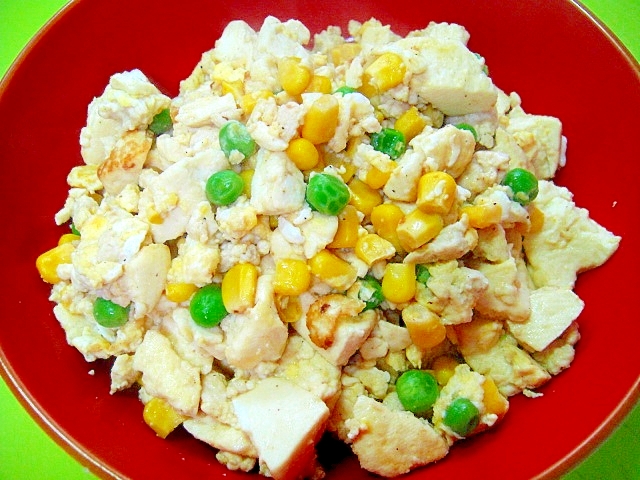 コーン入り❤洋風炒り豆腐
