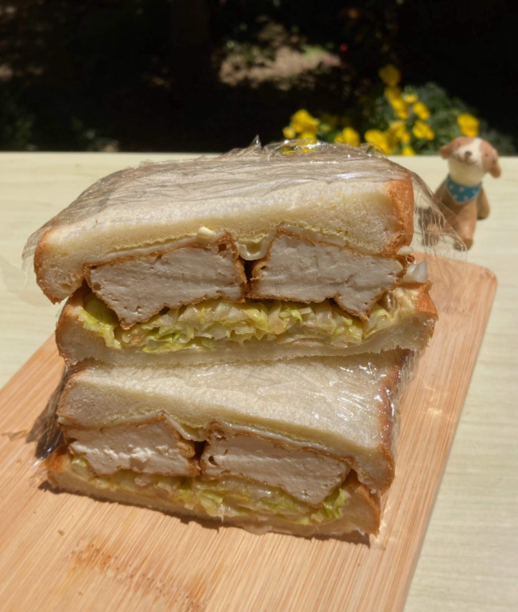 すき焼き風味❤️厚揚げとキャベツのサンドイッチ