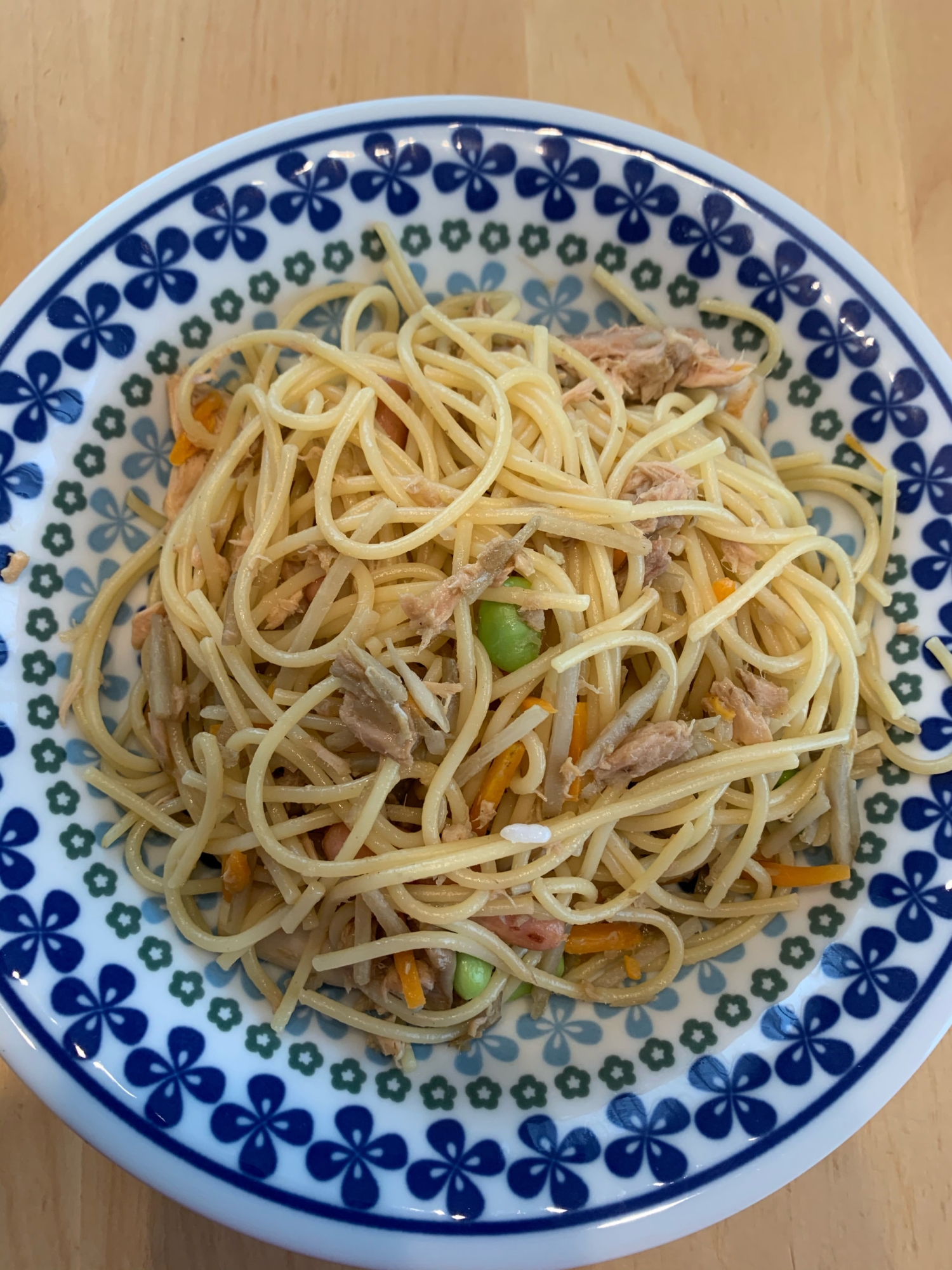 ツナと枝豆の和風パスタ