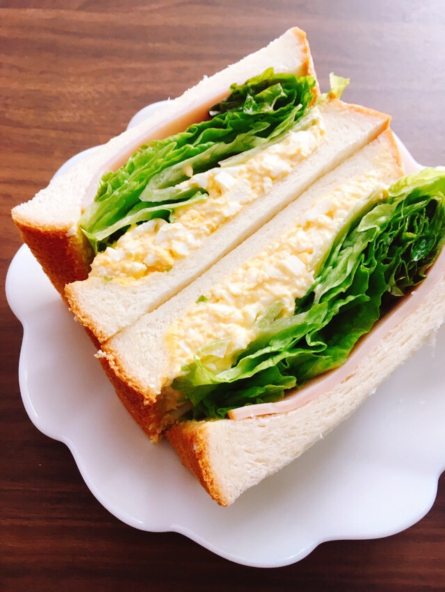 シンプル＊卵とレタスのサンドイッチ