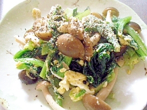 小松菜と卵のソテー
