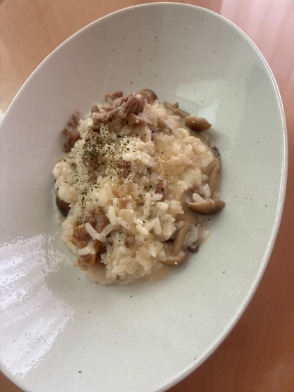 プロ直伝！豚こま切れ肉ときのこのクリームリゾット