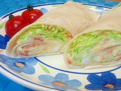 トルティーヤで ポテトサラダのラップサンド レシピ 作り方 By 不二子ちゃん2号 楽天レシピ